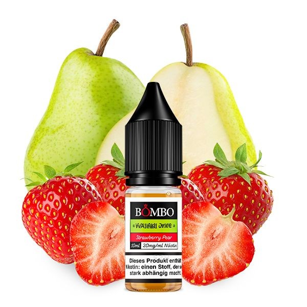 Strawberry and Pear Nikotinsalz Liquid Bombo