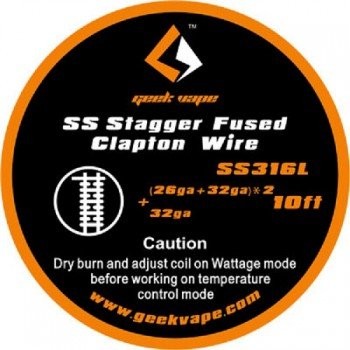 GeekVape - SS316L Stagger Fused Clapton - Wickeldraht