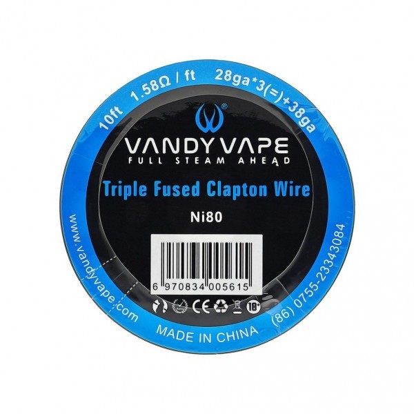 Vandy Vape - Ni80 - Triple Fused Clapton - Wickeldraht