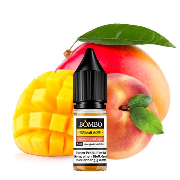 Peach and Mango Nikotinsalz Liquid Bombo