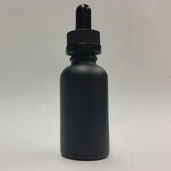 Glasflasche mit Pipette in schwarz - 30ml